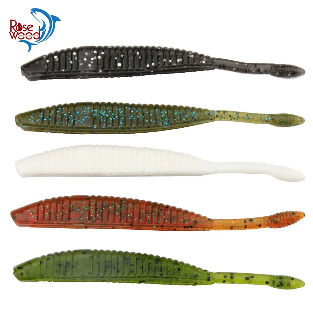Buy ROSEWOOD Fishing Soft Bait Plastic Worm Shad Lures