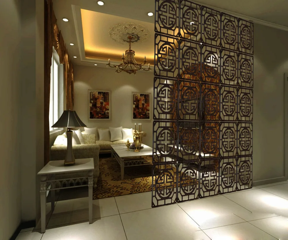Из цельной древесины в китайском стиле перегородка современный минималистичный спальня гостиная настенные панели Модные Простые полые складные подвесные декоративные