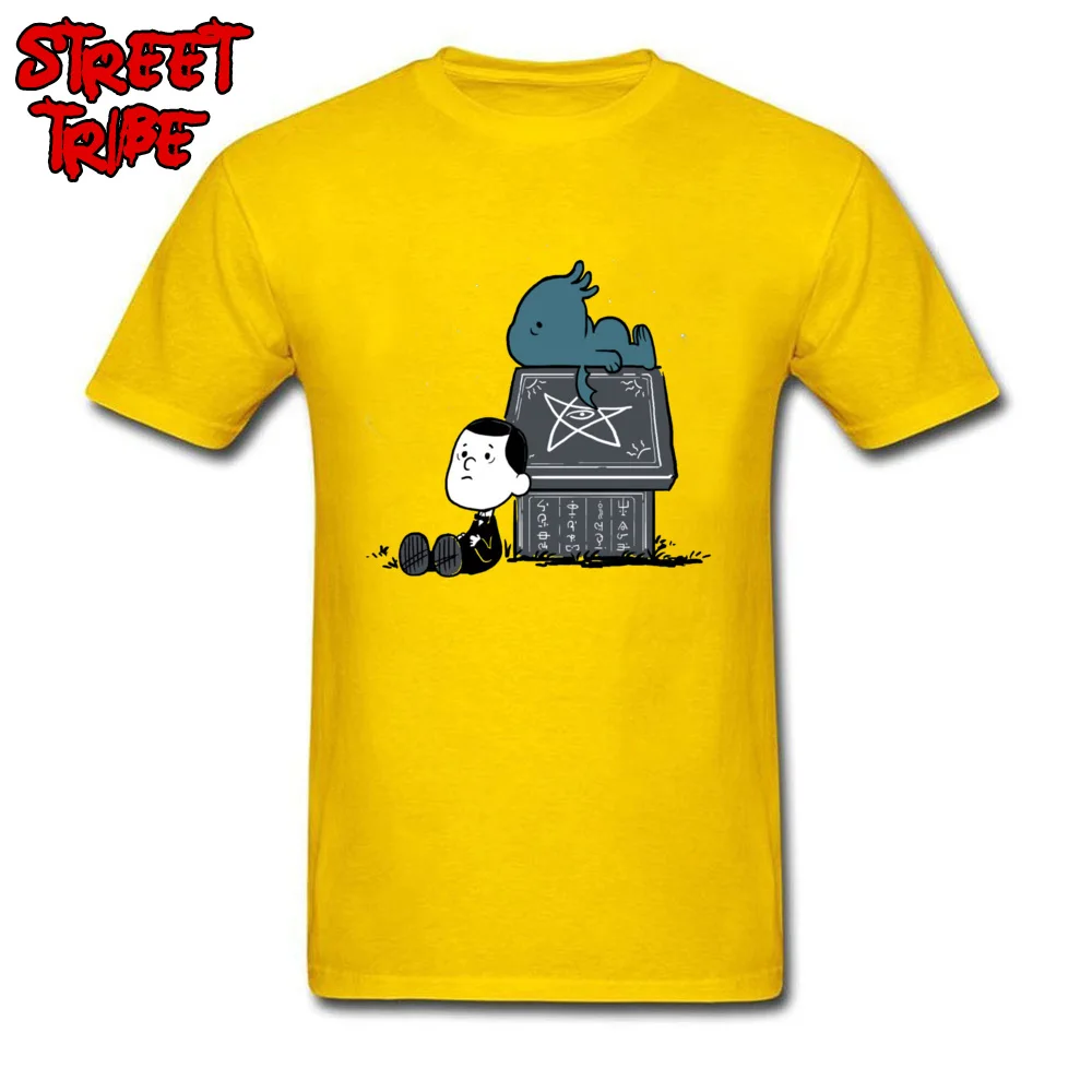 Call of Snoophulhu 3031 Crewneck Tshirts Mother Day Print Tops Shirt Short Sleeve 2018 New Fashion 100% Cotton Tees Mens Call of Snoophulhu 3031 yellow