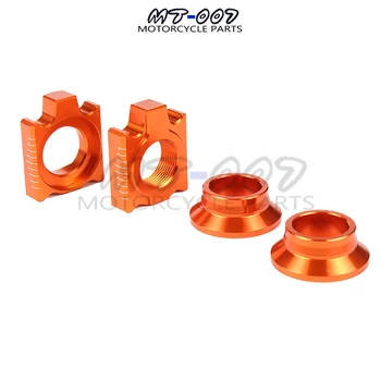 

CNC Rear Chain Adjuster Axle Block And Rear Axle Wheel Hub Spacers Sets For SX SX-F XC XC-F 125 250 350 450 530 Motorcycle