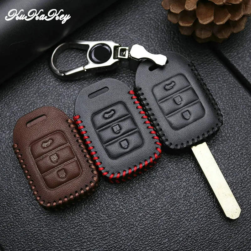 Чехол для автомобильного ключа из натуральной кожи Honda Fit odysley Civic Accord 2003 2007 City CRV 2008