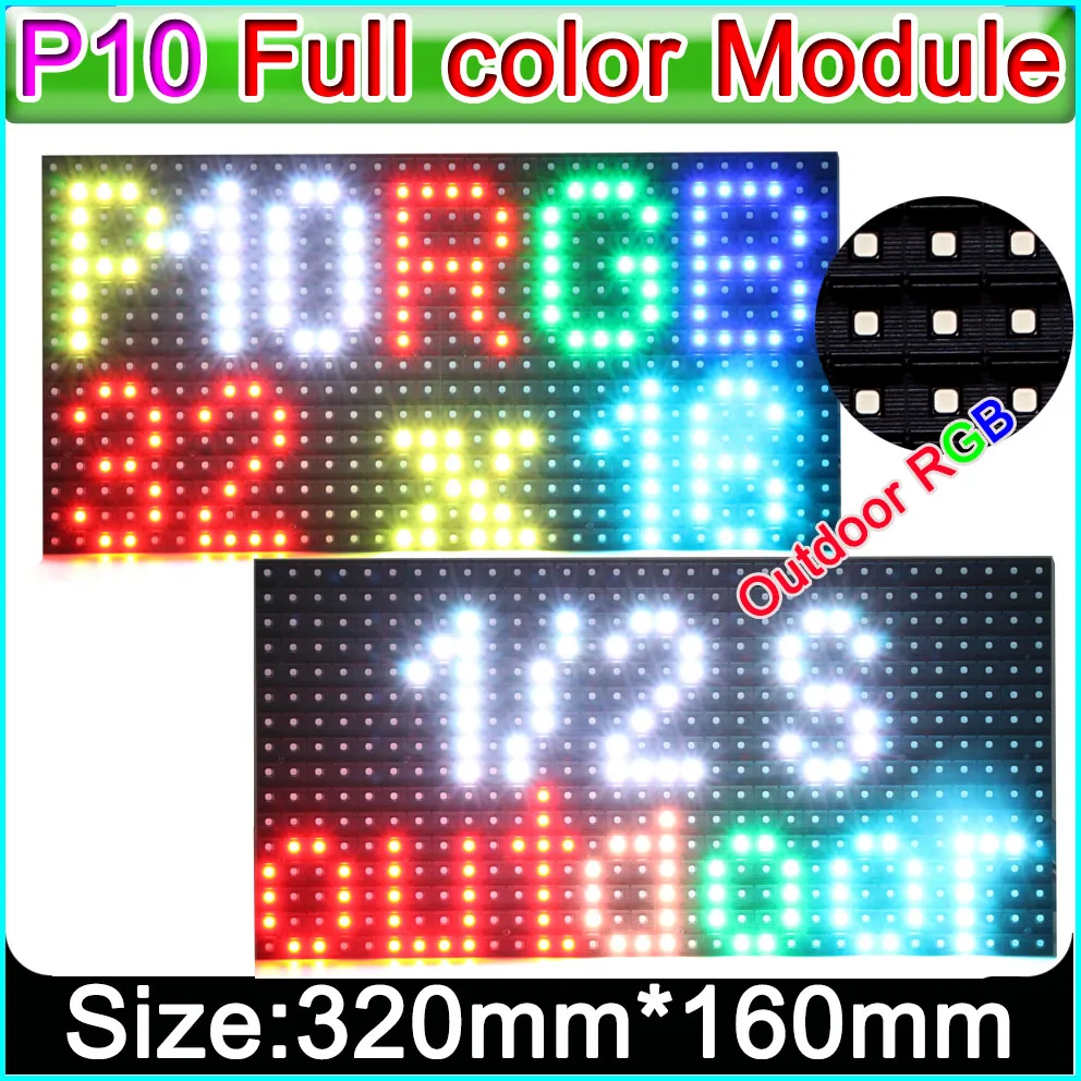 Nationstar Lamp Beads Outdoor Full Color Led Display Smd 3 In 1 P10 Led Module 1/2Scan, A + Quality High Bright P10 Rgb Led Panel