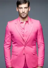 New Arrival Hot Pink Men Suits Custom Made Slim Fit Wedding Prom Tuxedos 2016 Bridegroom Best Man Morning Suit Jacket+Pants