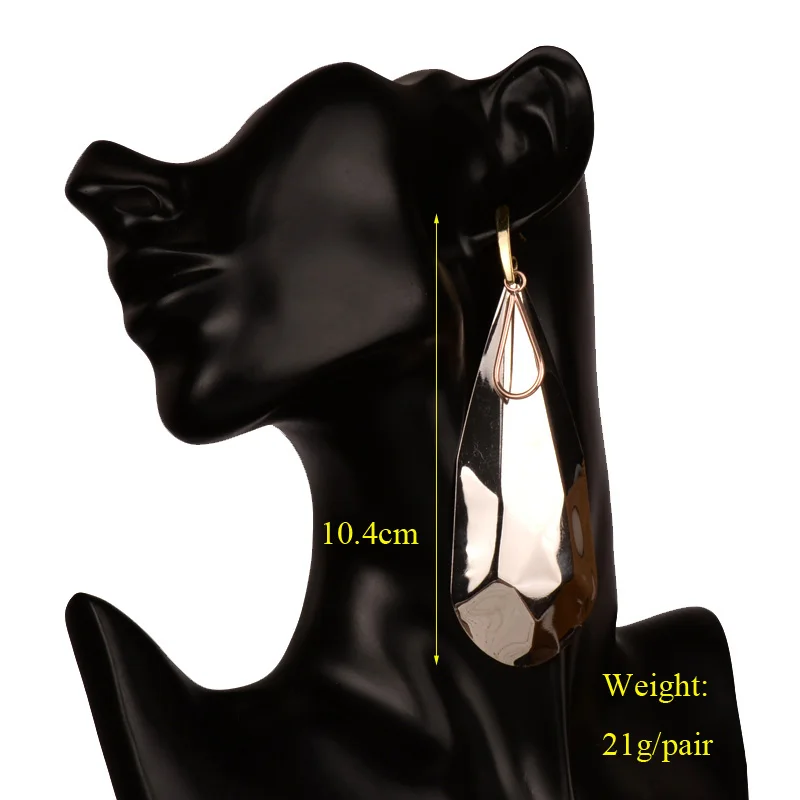 10 см длинные серьги для женщин большие серьги с кисточками Висячие триколор серебро медь золото тон геометрические модные ювелирные изделия - Окраска металла: 2569