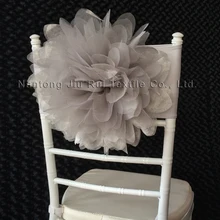 200 шт большой цветок серебро спандекс стул полоса лайкра Цветочная рама стула роскошный стул пояс фигурка скамейки крышка