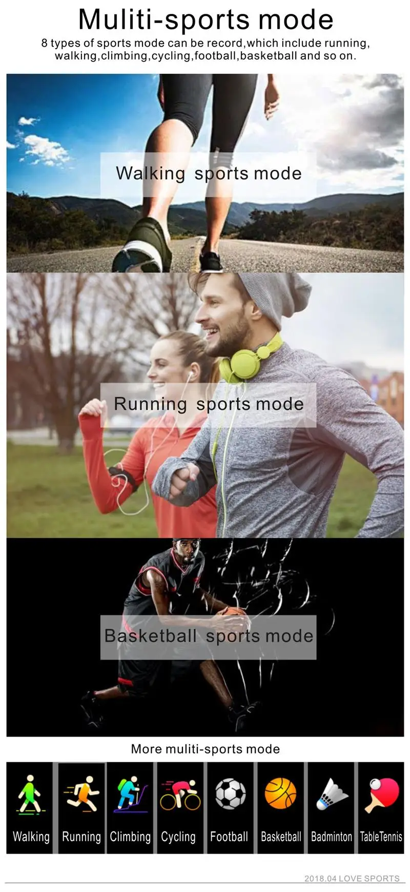 2018 NEW Blood Pressure Smart Bracelet Heart Rate Monitor Blood Oxygen Monitor IP67 Fitness Tracker for Andriod IOS VS QS80 QS90 (9)