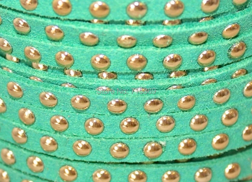 liberi-la-nave-100-metri-verde-5x15mm-w-oro-rivet-accenti-in-microfibra-piatto-pelle-scamosciata-del-faux-leatherlace-cavo-per-diyjewelry