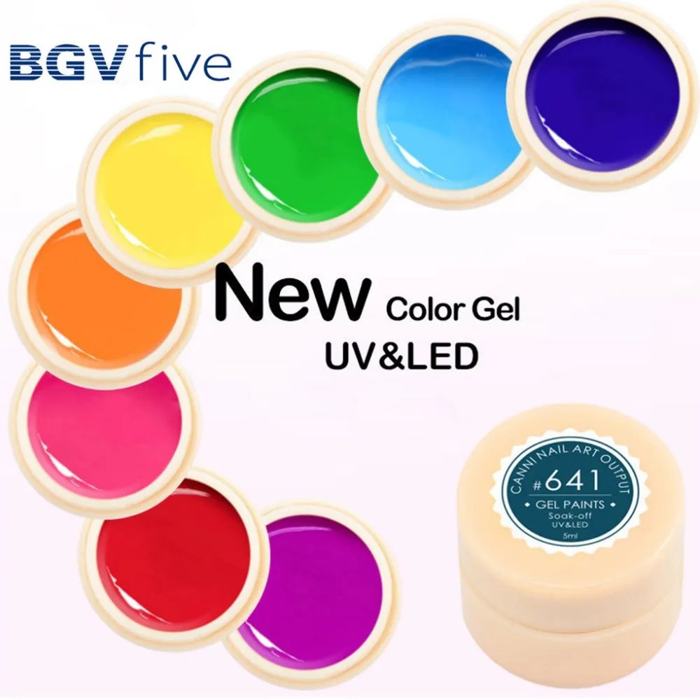 BGVfive 5ml Soak Off Professional UV Nail Gel Non toxic Fashion
