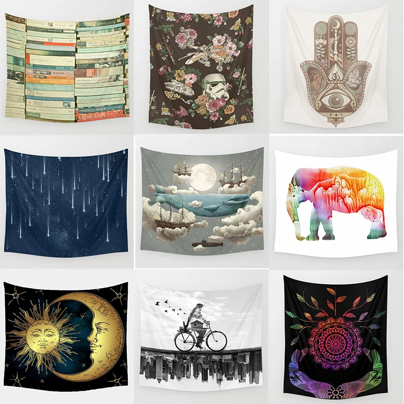 

Hot sale fashion large moon sun tapestry wall hanging tapestry home decoration wall tapestry L 200*150cm M 150*130cm