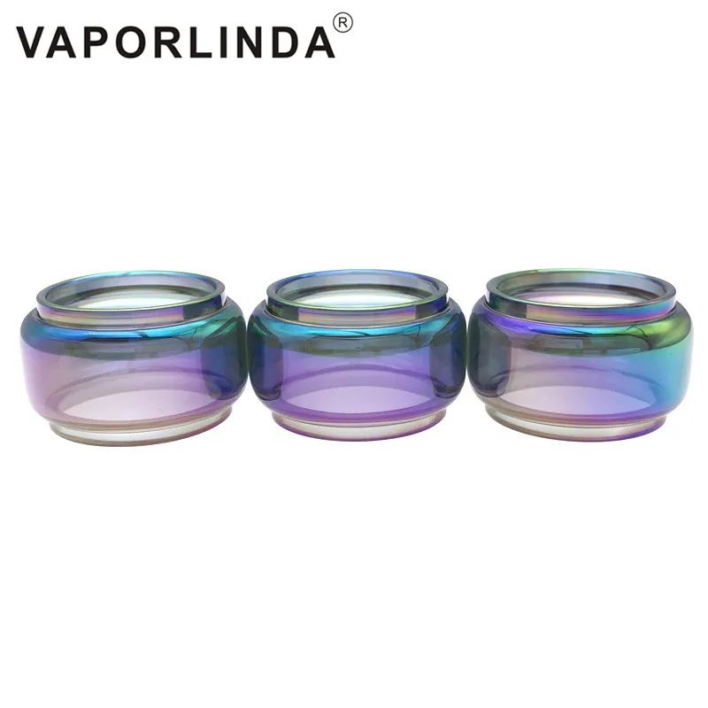 

3PCS Rainbow Bubble Glass Tube For TFV8 baby V2 Tank Atomizer /Stick V9 Kit 5ml Capacity