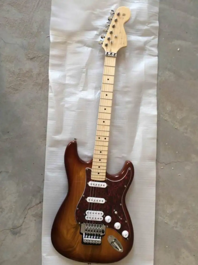 Wholesale New STR electric guitar with Floyd Rose Tremolo In Sunburst Brown Burst 141225