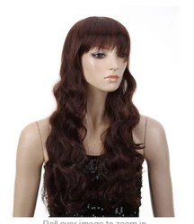

Ohyes Fashion Girl Long Wave Hair Full Wig  (Dark Brown)