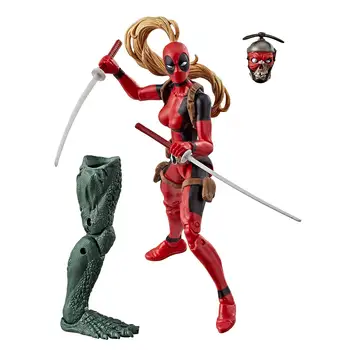 

Original Marvel Legends Figurine 6'' Lady Deadpool with Accessories Joints Doll Action Figure Collectible Model Toy