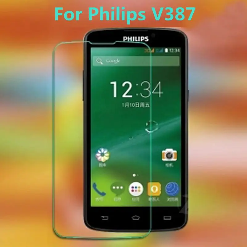

2.5D For Philips Xenium V387 Tempered Glass Original 9H Protective Film Explosion-proof Screen Protector for Philips V387