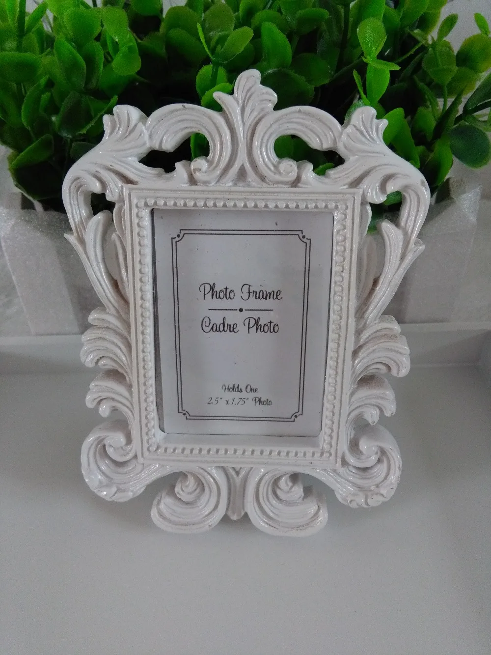 White baroque photo frame wedding place card holder picture framein