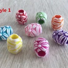 10 шт.-30 шт. Цветные Цветочные вязаные крючком Детские косички для волос dread dreadlock бусины трубчатые кольца Плетение Волос Аксессуары