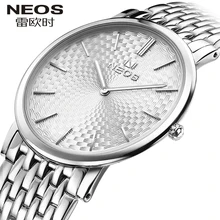NEOS Brand New Men s Watch Ultra Thin Simple Fashion Casual Waterproof Women Quartz Steel Belt