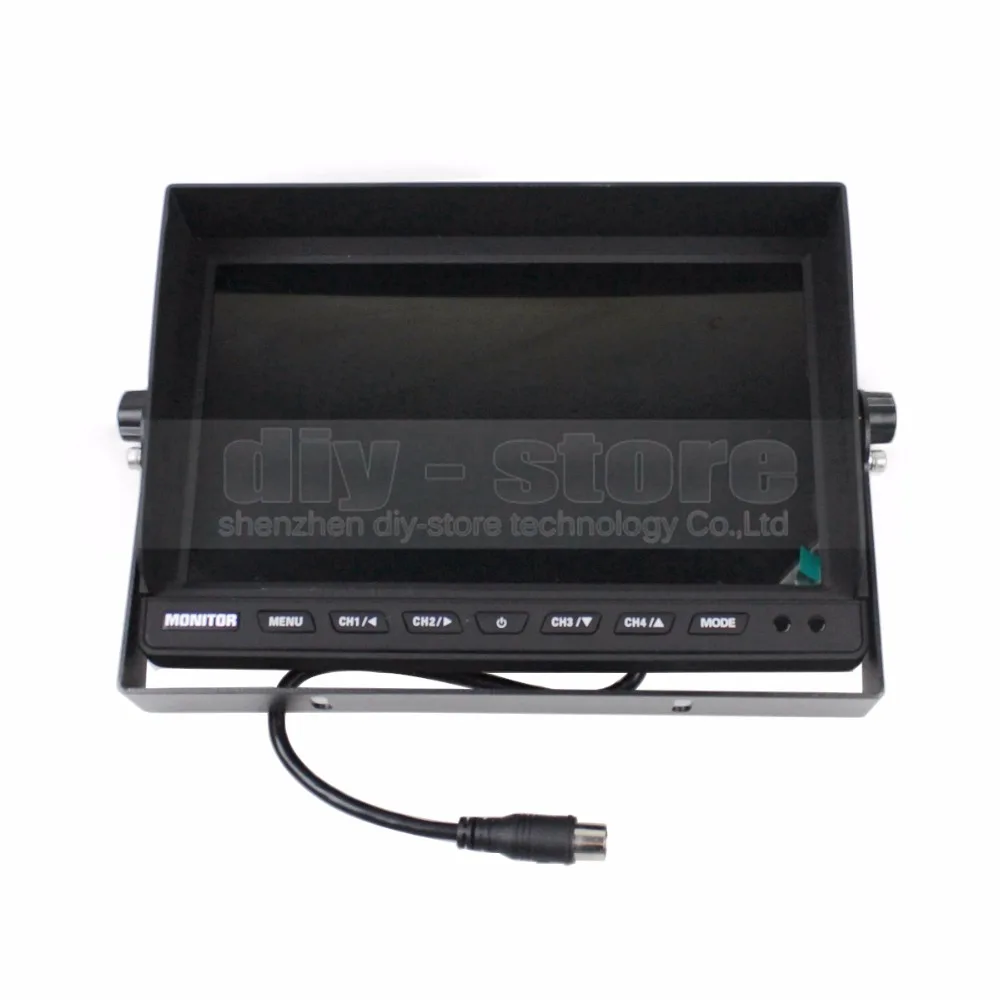 DIYSECUR 4CH 4PIN DC12V 24V 10 дюймов 4 Сплит четырехъядерный ЖК дисплей цветной видео монитор