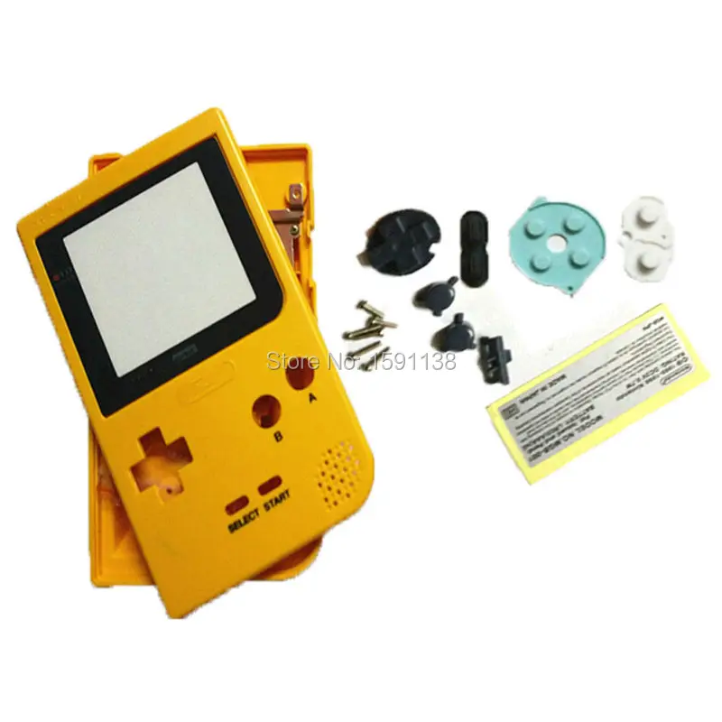 Yellow Housing Shell For Gameboygb Pocket Console Gbp Cover Replacement Parts With Rubber Pads Screws Housing Shell Gameboy Housing Shellgameboy Shell Aliexpress