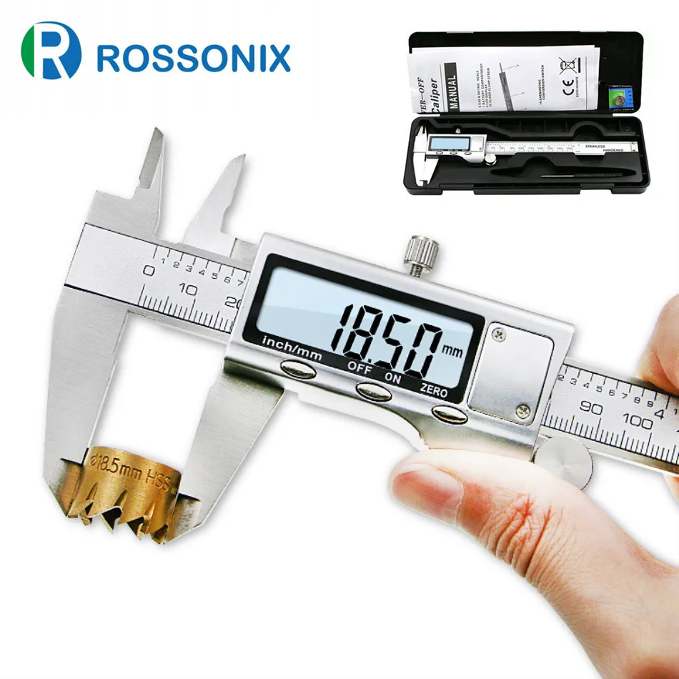 

High Precision Stainless Steel Metal Digital Caliper 6 inch 15cm Measuring Instrument LCD Vernier Calipers Measuring Tool sets