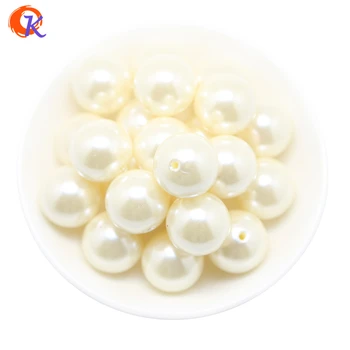 

A41 Cordial Design 100pcs/lot Fashion Jewelry 20mm Acrylic Ivory Faux Pearl Chunky Beads For Handmade Necklace CDWB-515001