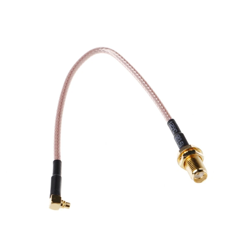 Угловой плетеный кабель RF RP SMA Female to MMCX Male Right Angle Pigtail Cable RG316 15cm 6"