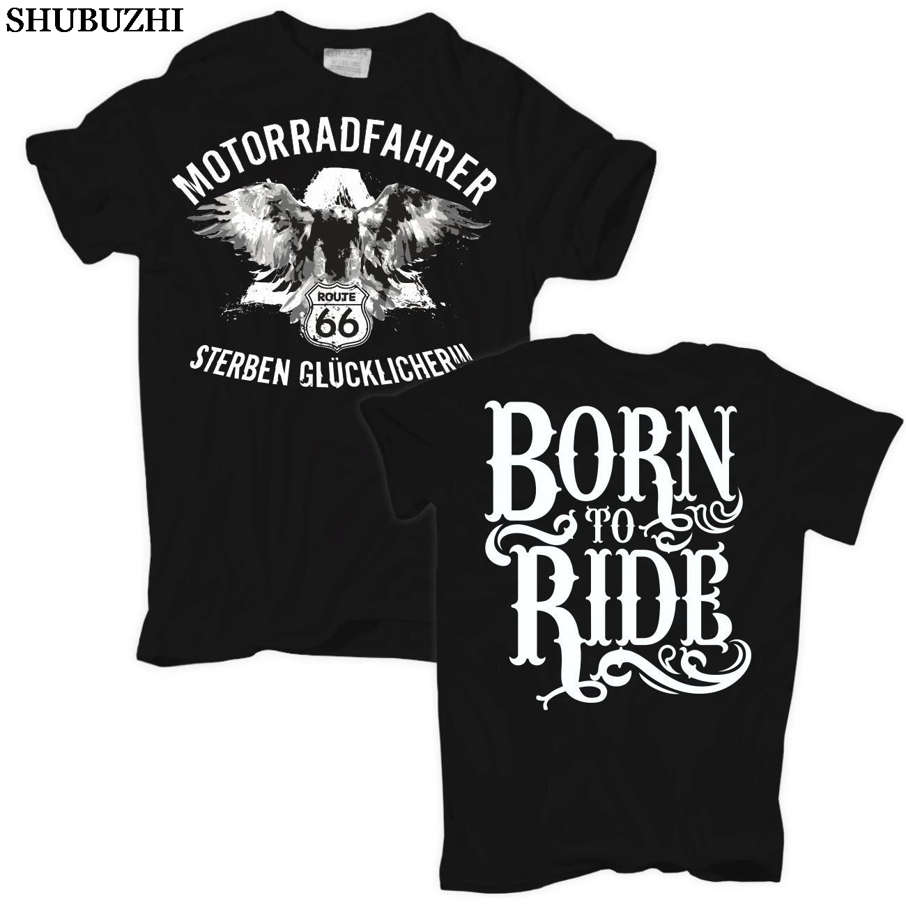 

Funny Clothing Casual Short Sleeve Tshirts T-Shirt Motorcycle Rider Die Lucky 66 Motorcycle Motorcycles Custom Chopper T-shirt
