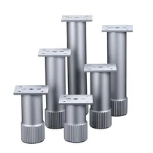 4 шт. регулируемые по высоте металлические ножки для мебели Алюминиевые ножки для кофейного стола Серебристые для дивана, телевизора, шкафа, ног мебельная фурнитура