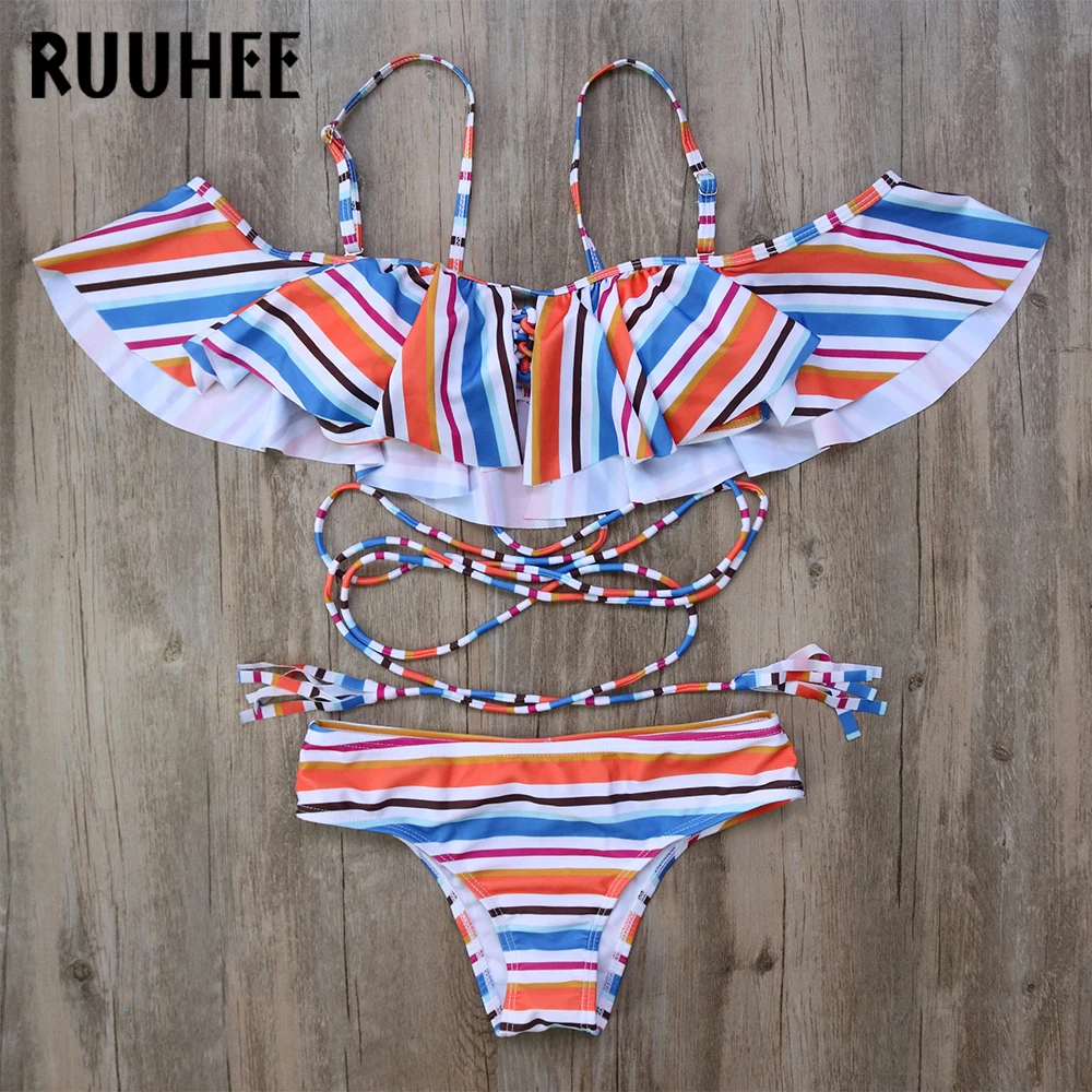 RUUHEE Bikini Swimwear Swimsuit Women Sexy Bikini Set Bat Sleeve Push Up Bathing Suit Biquini Maillot De Bain Femme Beach 2017 RUUHEE Bikini Swimwear Swimsuit Women Sexy Bikini Set Bat Sleeve Push Up Bathing Suit Biquini Maillot De Bain Femme Beach 2017