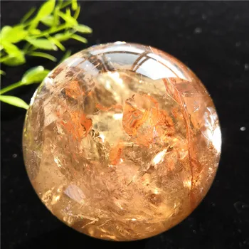 

Natural Dark Yellow Crystal Quartz Crystal Sphere Globe Ball Chakra Healing Reiki Stone Furnishing Articles Crafts