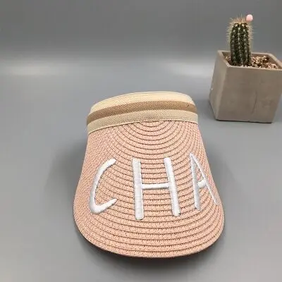 Pink MAERSHEI Весна Лето Новые Большие широкие поля, из соломы Солнцезащитные Козырьки Шляпы женские/Gilr модные пляжные пустые верхние шапки 5 однотонных цветов - Цвет: Pink