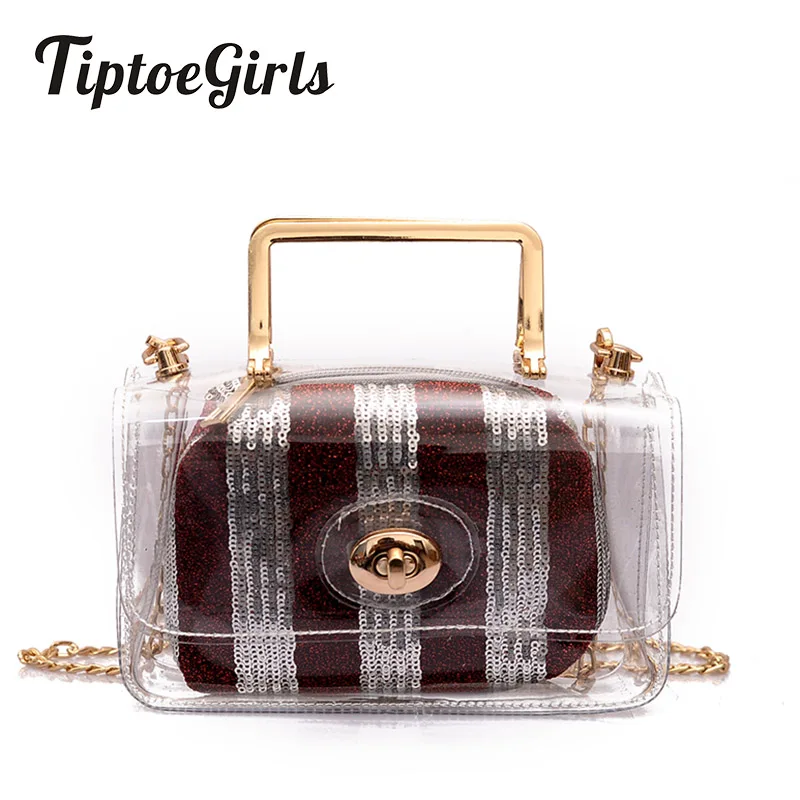 

Transparent Small Square Bag Ladies Handbag New Fashion High Quality Casual Wild Shoulder Messenger Bag