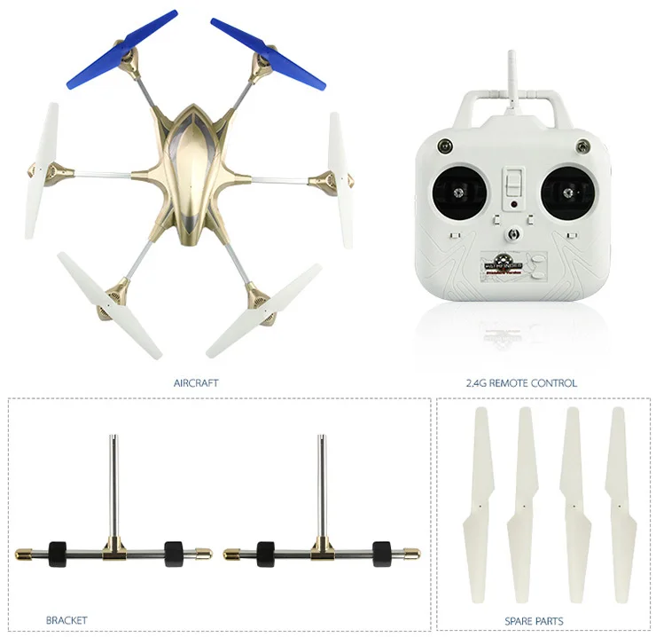 Хуацзюнь HJ816 W609-7 2,4G 4CH 6-Axis GYRO с 2MP Камера FPV видео в режиме реального времени Headless CF модели RC Мультикоптер UFO Ar. Дрон VS WL V68G