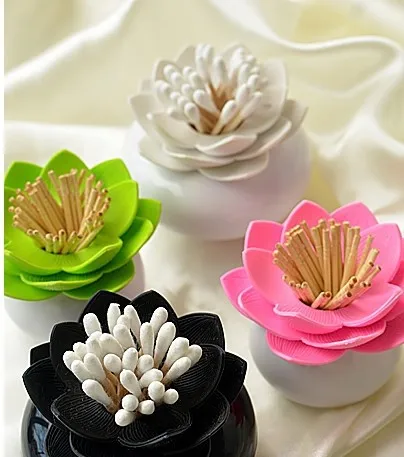 Новый держатель для зубочисток Lotus коробка ватных палочек с цветами кухонный