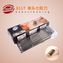 BAKEST 7 Колёса Нержавеющая сталь тесто резак Кухня Интимные аксессуары Инструменты Для Выпечки Пиццы