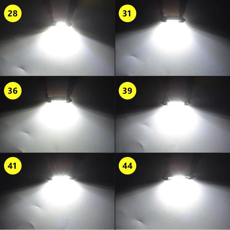 NAO 2x c5w 31 мм 28 мм led Canbus Светодиодная Лампочка 12 в 36 мм фестон без ошибок освещение салона автомобиля 39 мм 41 мм 44 мм c10w лампа 2835 чипов белого цвета