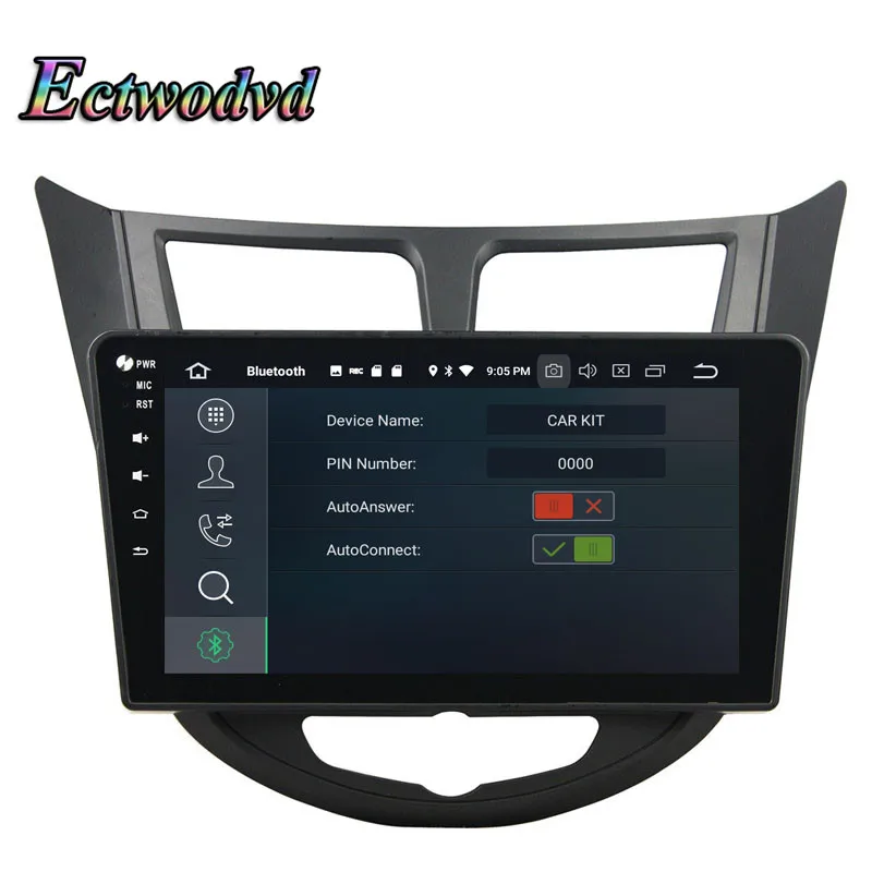 Flash Deal Ectwodvd Octa Core 4G RAM 64G ROM Android 9.0 Car Multimedia DVD Player GPS HeadUnit for Hyundai Verna,Accent,Solaris 2011-2012 10