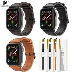 Оригинальный DUX DUCIS пояса из натуральной кожи часы ремешок для Apple Watch Series 4 3 2 1 Настоящее кожаный ремень пряжка Iwatch 44 40 42 38 мм