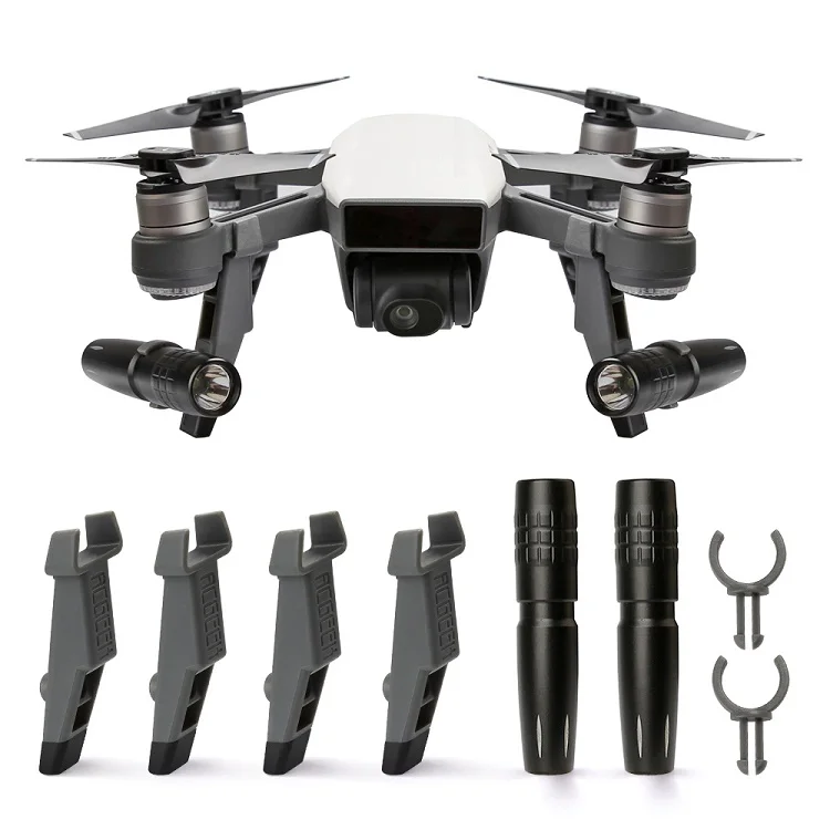 Night Flight LED Light & 3.5cm Shock Absorption Landing Gear for DJI SPARK Accessories Range 15m Photography Lamp | Электроника
