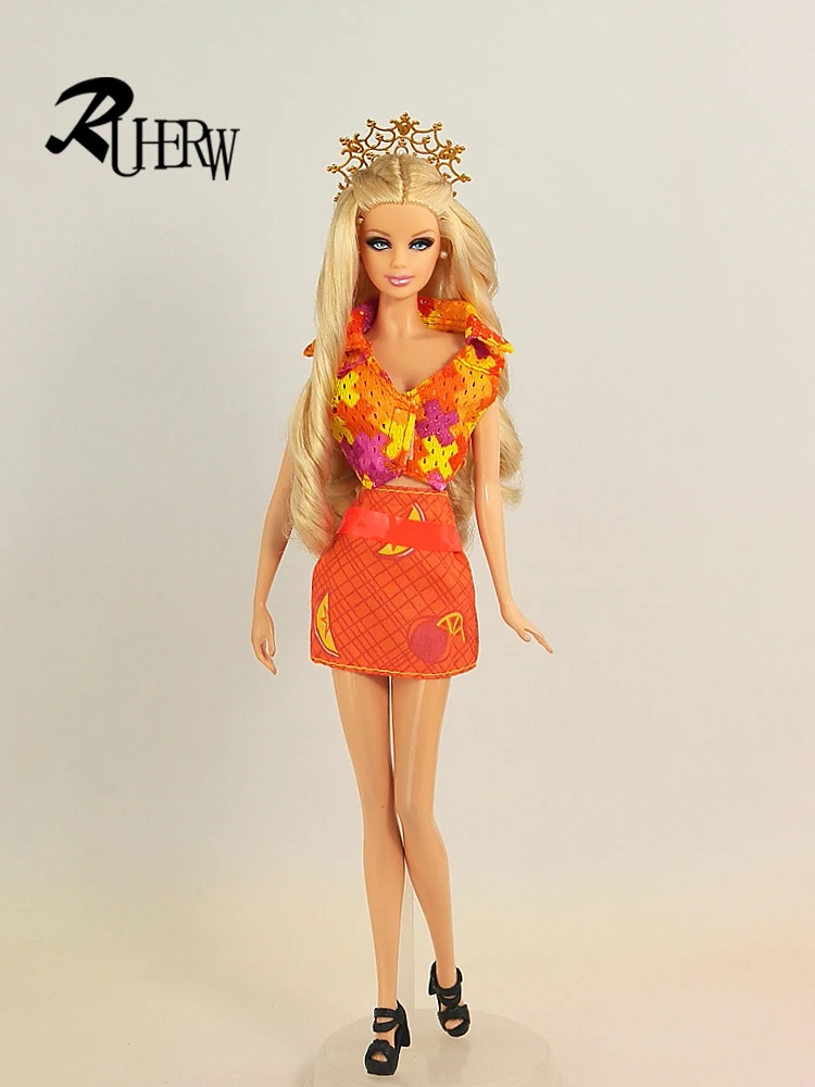 5 шт./лот; Новинка; очень красивая Осенняя модная повседневная одежда; платье для куклы Барби;