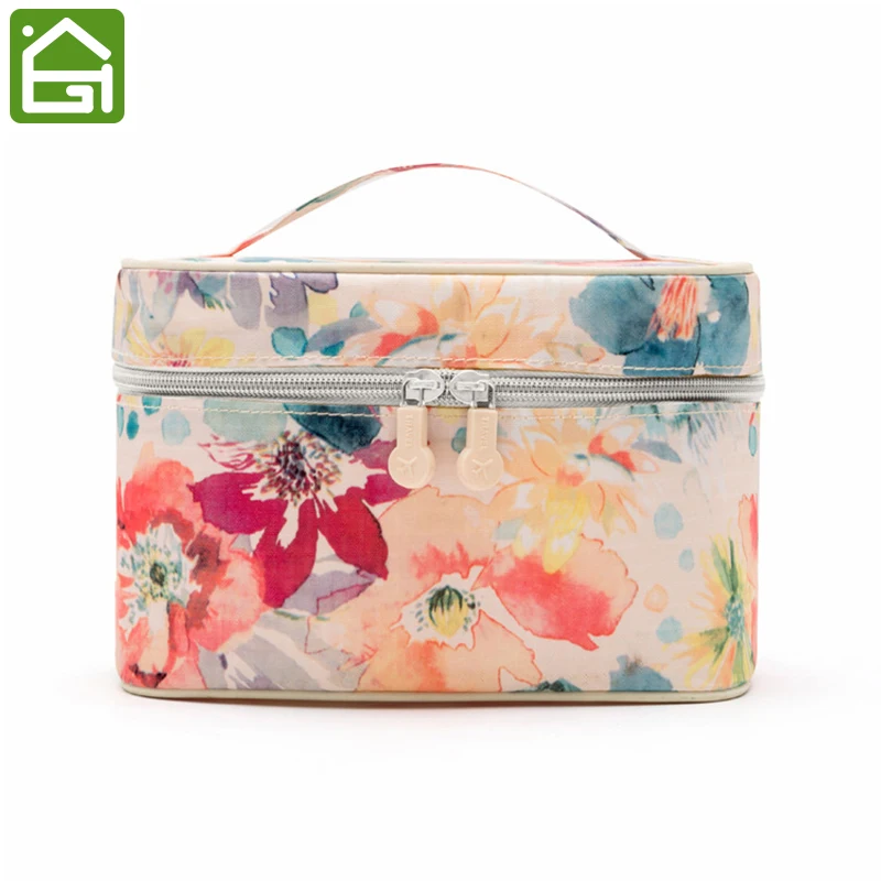 

Floral Toiletry Storage Bag Waterproof Travel Makeup Organizer Case