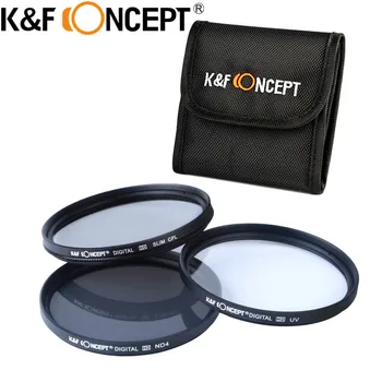 

K&F Concept 62MM UV CPL ND4 Filter Sets For PENTAX K-30 K-50 K-5 K-5 II K-500 K-r Alpha A99 A77 A65 A58 A57 A390 A100 Lens