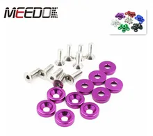 MEEDO High Quality Aluminum car Fender Washers and bolt 1set=10pcs Wash And Bolt
