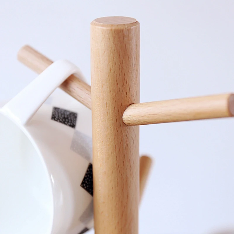 Деревянная вешалка Zakka в форме дерева для кружек кофейных чашек сушилка хранения