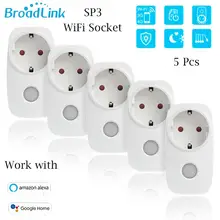 

Broadlink SP3 WiFi Smart Socket 5Pcs Wireless Remote Control Timer EU Socket work with ALexa Google Home Android iOS APP