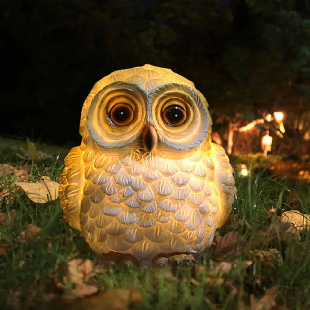Солнечный светодиодный ландшафтный светильник Улитка Собака Сова лампа «кролик» садовый орнамент мультфильм животное подземный свет газон двор Декор - Испускаемый цвет: Owl