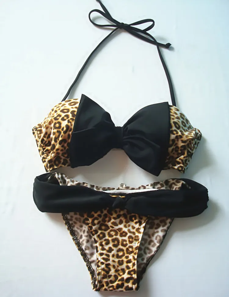 Hot Sale Female G String Bikini Swimwear Sexy Brazilian Clothes Leopard