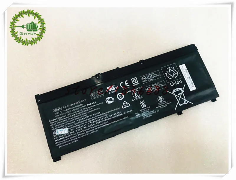 

GYIYGY 70.07Wh SR04XL Battery 917724-855 HSTNN-IB7Z For Pavilion Power 15-CB Omen 15-CE 15-CE015DX 917678-1B1 SR04XL