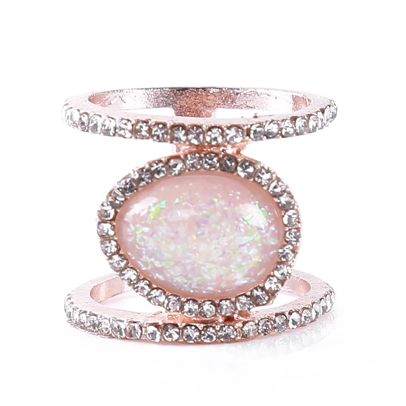 Необычные кольца из натурального лунного камня для женщин, кольца с микропокрытием из циркония, винтажные позолоченные кольца с камнем, обручальное кольцо