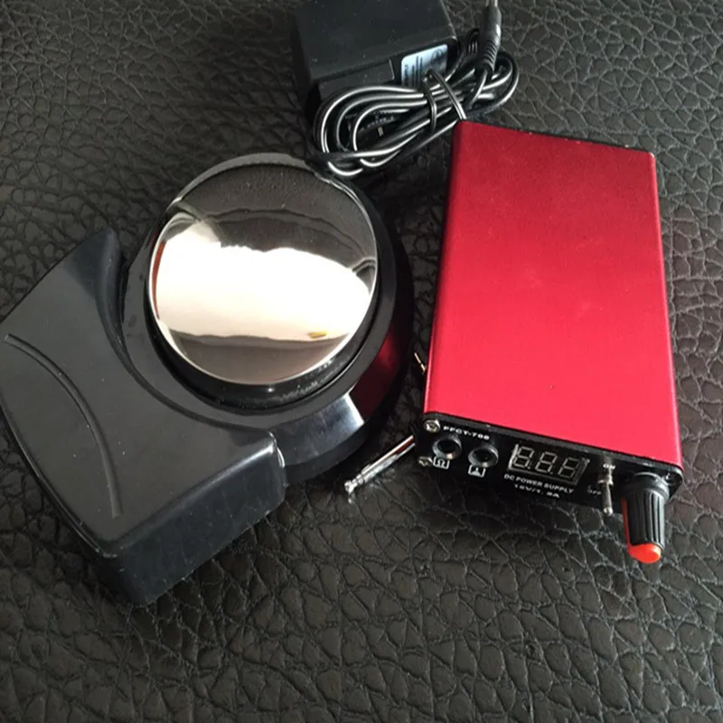 

Newest Wireless PS-43Rechargeable Tattoo Power Supply Digital Display with Wireless foot pedal gun needles RED free shipping